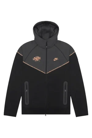 Syna World Central Cee X Nike Tech Fleece ZIP Up Black Hoodie