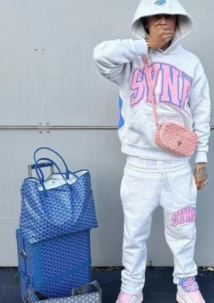 Syna World College Grey/pink Tracksuit 1