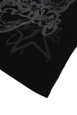 Syna World Dvl Waffle Ls Washed Black Sweatshirt 1