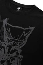 Syna World Dvl Waffle Ls Washed Black Sweatshirt 2