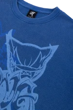 Syna World Dvl Waffle Ls Washed Blue Sweatshirt 2
