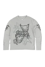 Syna World Dvl Waffle Ls Washed Light Grey Sweatshirt