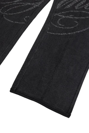 Syna World Faded Script Jogger Dark Grey Trackpant 1