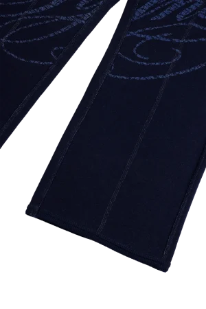 Syna World Faded Script Jogger Indigo Trackpant 1