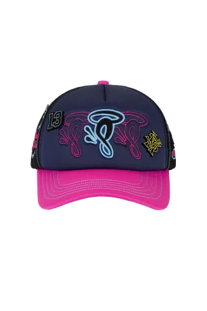 Syna World Halo S Trucker Navy/pink Cap