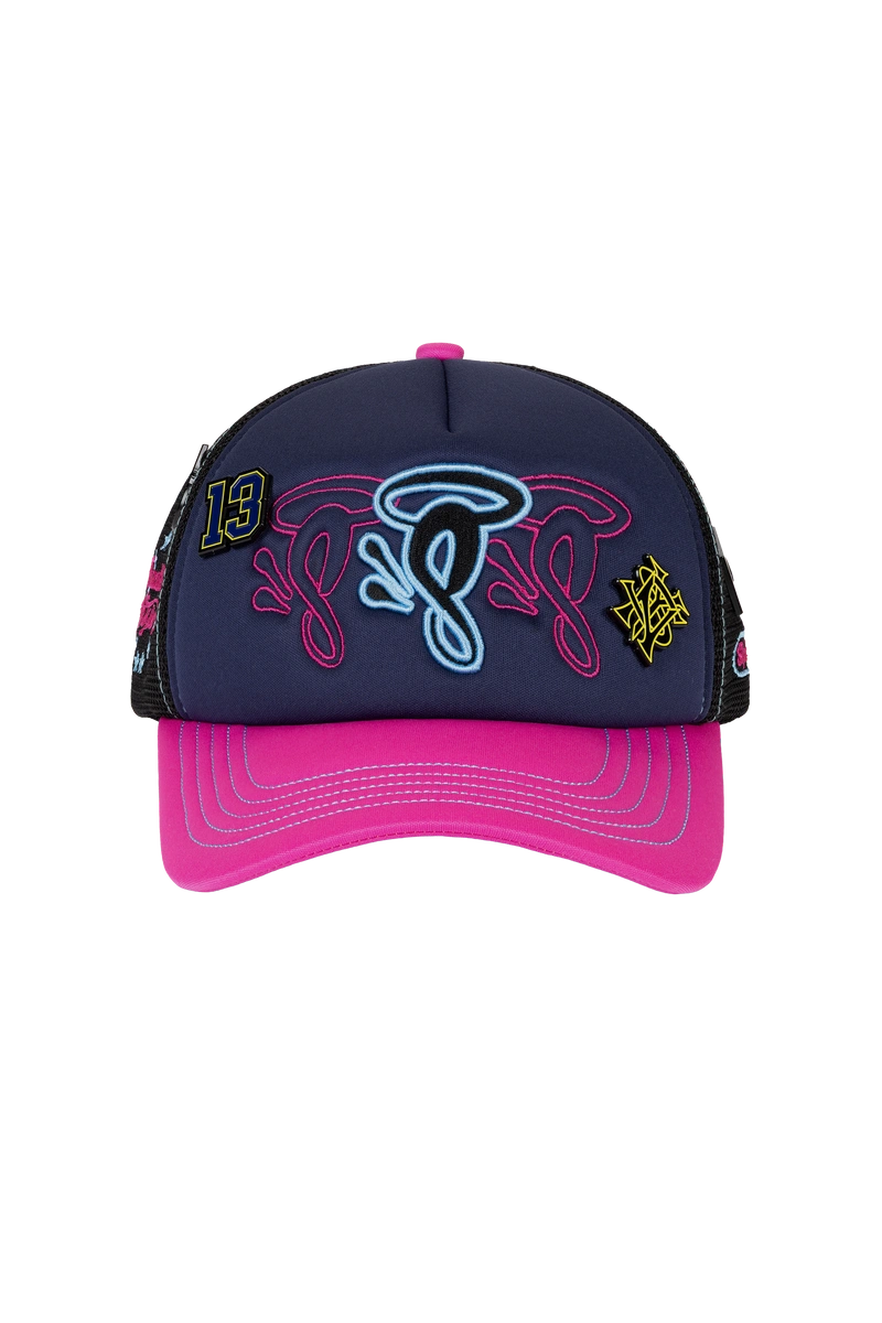 Syna World Halo S Trucker Navy/pink Cap