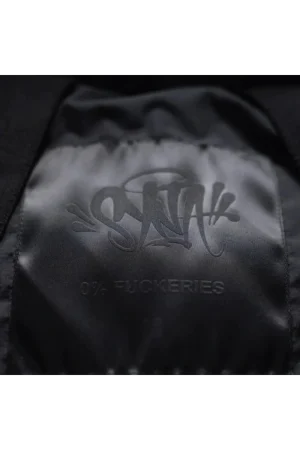 Syna World Logo Puffer Black/sky Blue Jacket 1