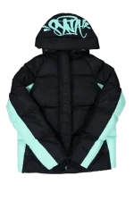 Syna World Logo Puffer Black/sky Blue Jacket