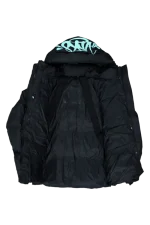 Syna World Logo Puffer Black/sky Blue Jacket 2