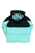 Syna World Logo Puffer Black/sky Blue Jacket 3