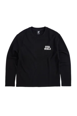 Syna World Ls Waffle Tee Black Sweatshirt