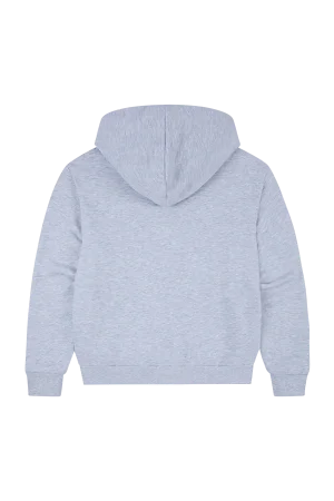 Syna World Marl Grey ZIP Up Pink Logo Hoodie 1