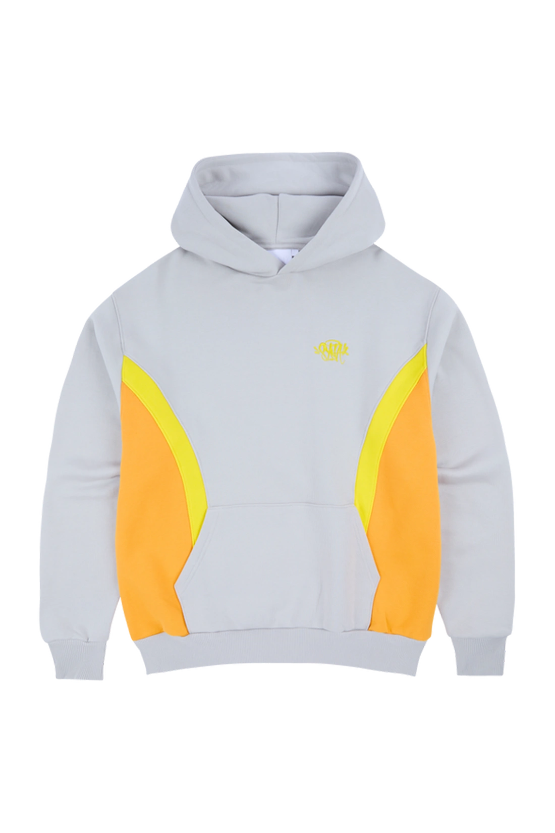 Syna World Panel Oth Grey/yellow Hoodie