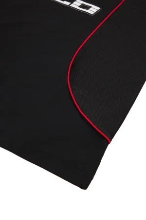 Syna World Perforated Performance Black/red Tee 1