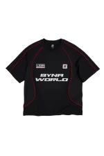 Syna World Perforated Performance Black/red Tee