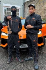 Syna World Shell Black/ornage Tracksuit 2
