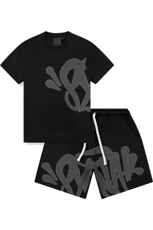 Syna World Syna Combo Black/grey Tee & Shorts Set