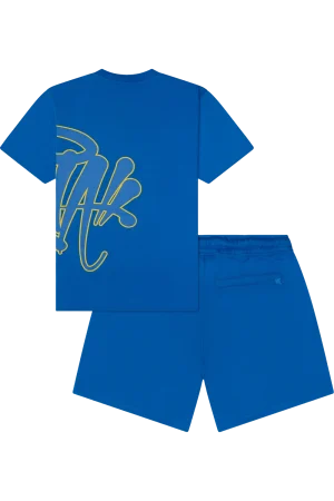 Syna World “Syna” Logo Blue/yellow Shorts 1