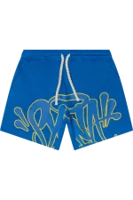 Syna World “Syna” Logo Blue/yellow Shorts 2