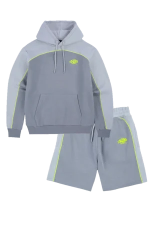 Syna World Team Pipe Grey/volt Shorts Set