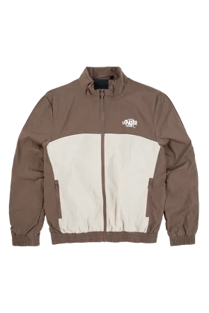 Syna World Team Pipe Track In Brown/beige Jacket