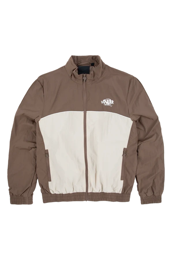 Syna World Team Pipe Track In Brown/beige Jacket