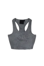 Syna World Women’s Elara Crop Top Charcoal ACID