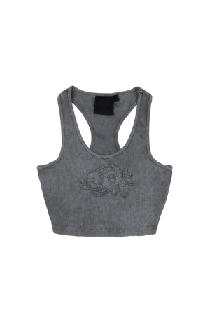 Syna World Women’s Elara Crop Top Charcoal ACID