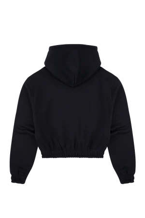 Syna World Women’s Lil Syna Rhinestone Black Hoodie 1