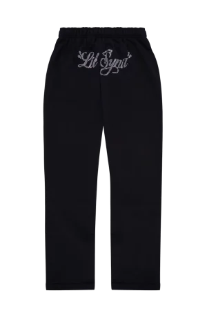 Syna World Women’s Lil Syna Rhinestone Jogger Black Legging