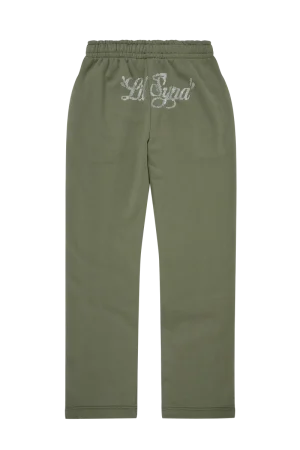 Syna World Women’s Lil Syna Rhinestone Jogger Khaki Legging