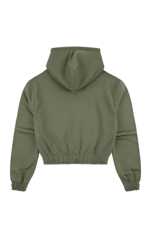 Syna World Women’s Lil Syna Rhinestone Khaki Hoodie 1