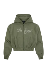 Syna World Women’s Lil Syna Rhinestone Khaki Hoodie