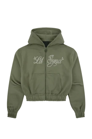 Syna World Women’s Lil Syna Rhinestone Khaki Hoodie