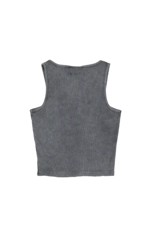 Syna World Women’s Ribbed Charcoal ACID Vest 1