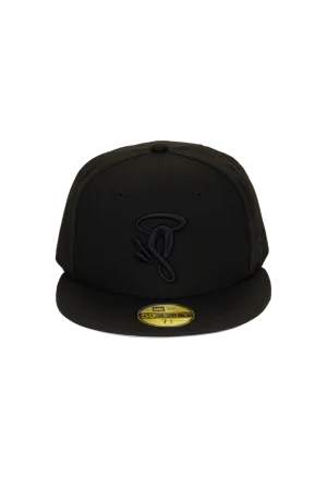 Syna World X New Era 59fifty Fitted Triple Black Cap