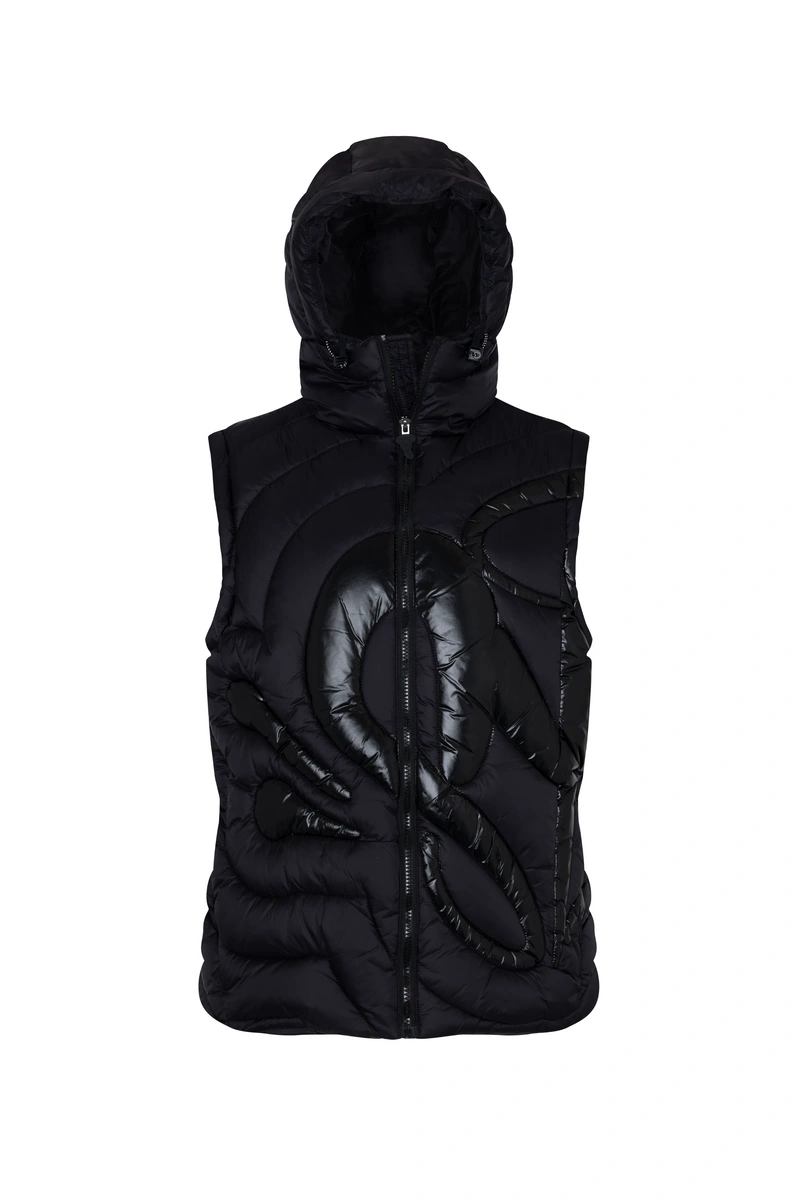 Syna World Xl Logo Gilet Black/black Puffer