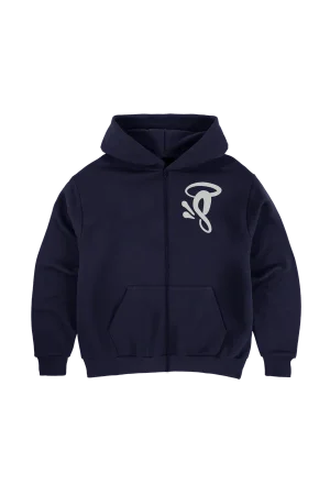 Syna World ZIP Up Navy Blue Hoodie