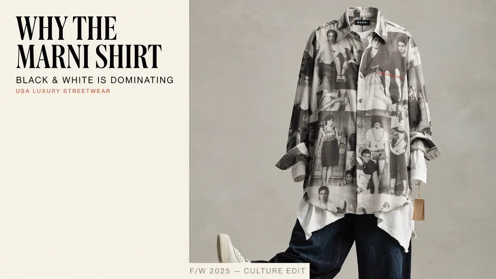 Why the Black and White Marni Shirt Is Trending in USA Luxury Streetwear